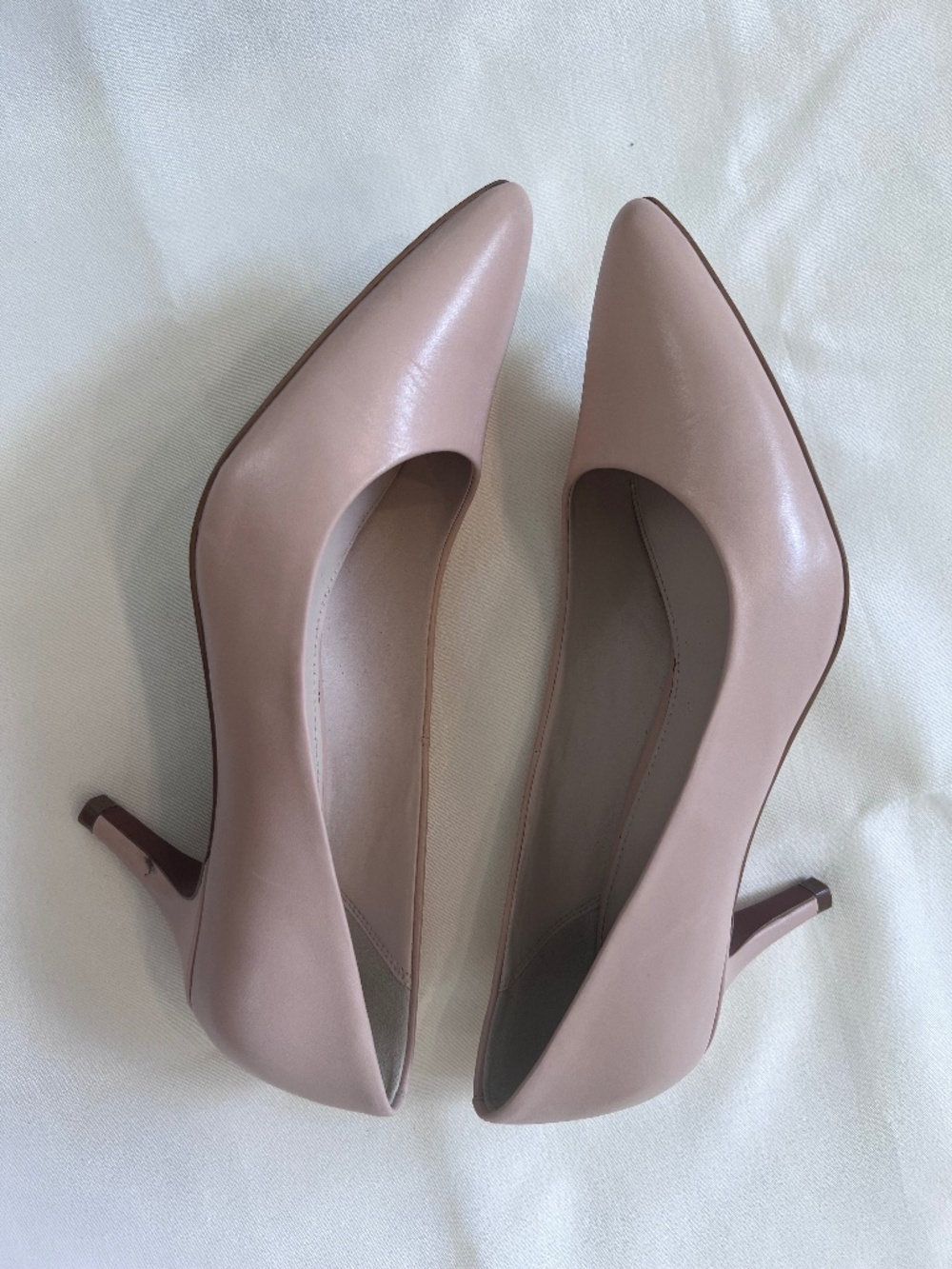 Cole Haan Nude Blush Leather Pointed-Toe Heels - Picture 5 of 7